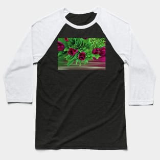 Maroon Tulips Baseball T-Shirt